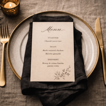Menu place setting