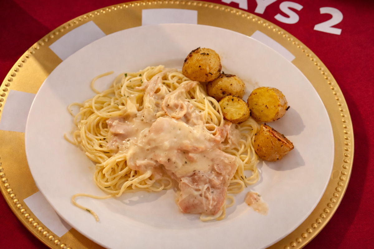 Cream Champagne Chicken on a plate