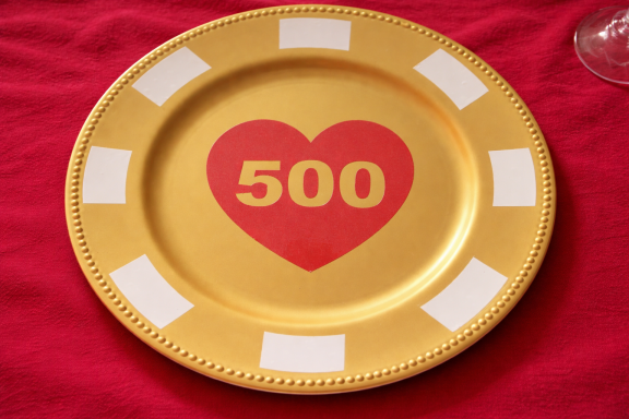 DIY Poker Chip Charger Plate